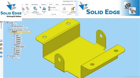 solid edge sheet metal tutorial|solid edge basic tutorial.